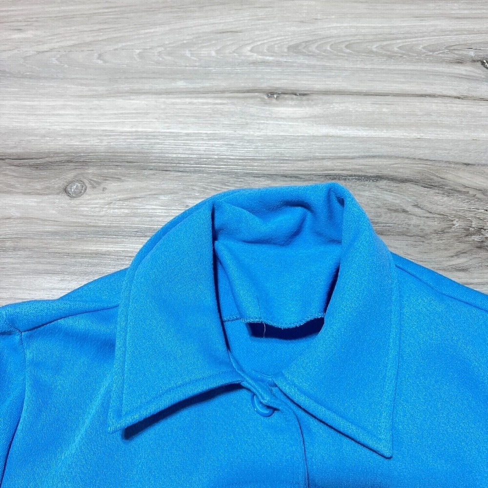 Vintage Acrylic Jacket Womens Large Blue‎ Long Sleeve Button Front 70s Style - Picture 5 of 6
